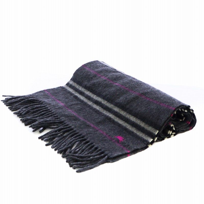 BURBERRY BLACK LABEL　ホースロゴ ボーダー マフラー バーバリーブラックレーベル BURBERRY BLACK LABEL マフラー
