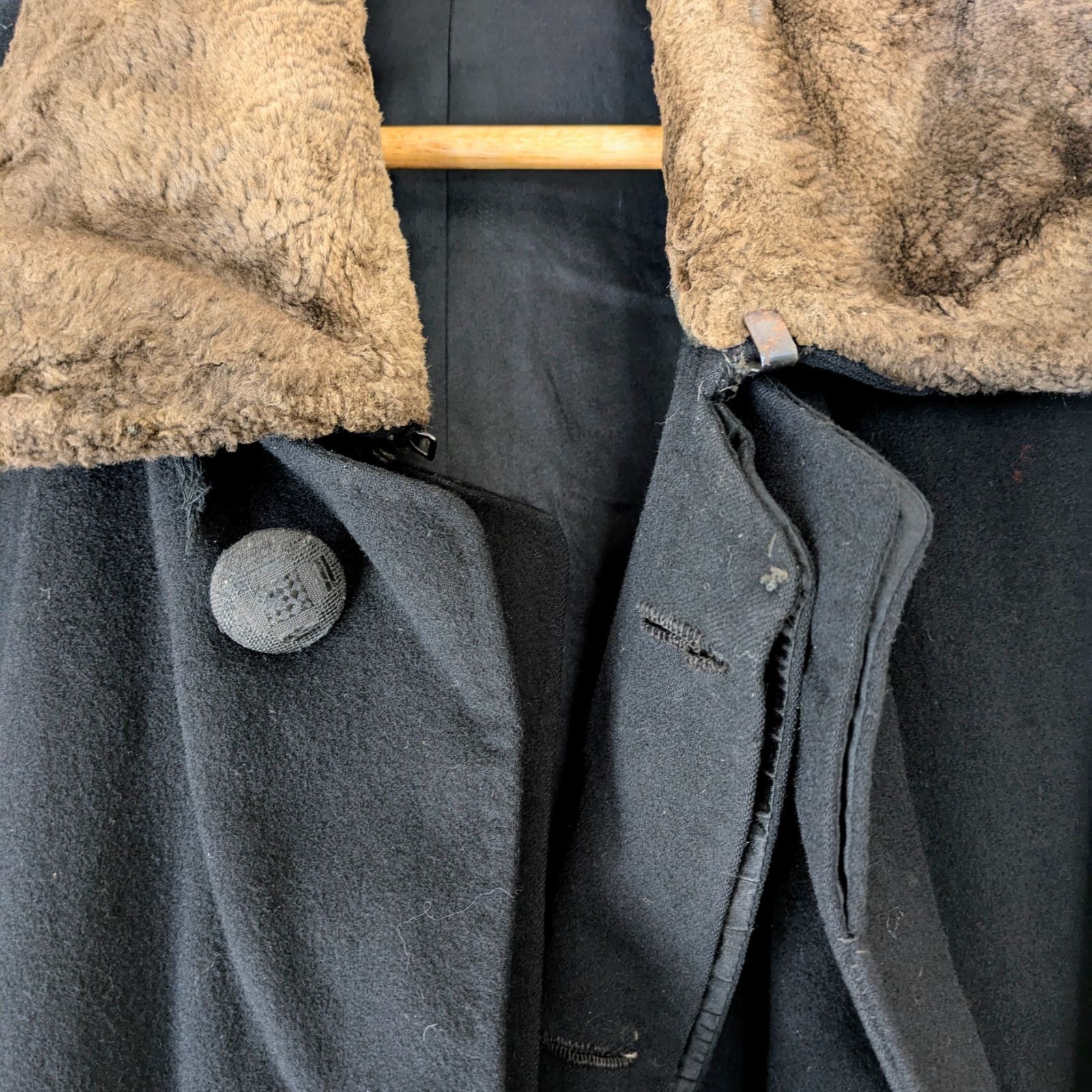 Japanese Vintage Tonbi style coat Black Wool Inverness coat