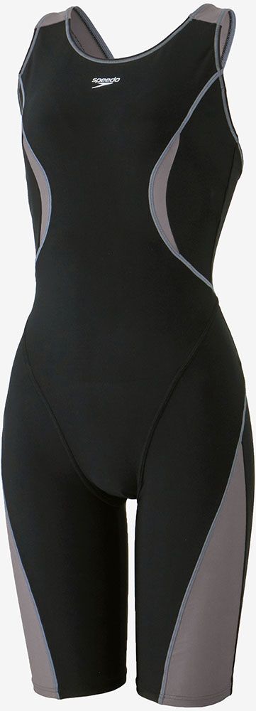 スピード Speedo スイミング フィールアップルースンニースキン Feel Up Loosen Kneeskin レディース 競泳 水着 フィットネス トレーニング 練習 はっ水 趣味 大人 SFW12355 KG ブラック×グレイ