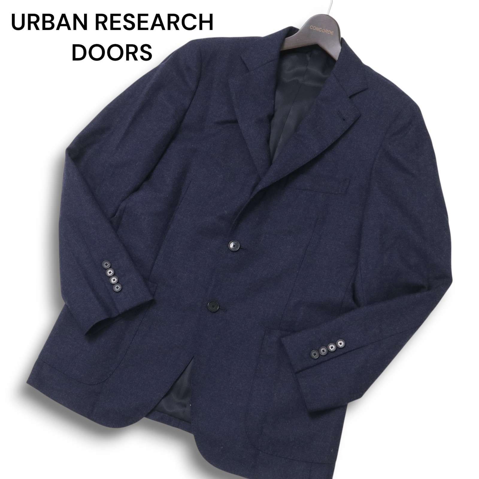 URBAN RESEARCH DOORS アーバンリサーチ 秋冬★ ウール100％ テーラード ジャケット ブレザー Sz.48 メンズ ...