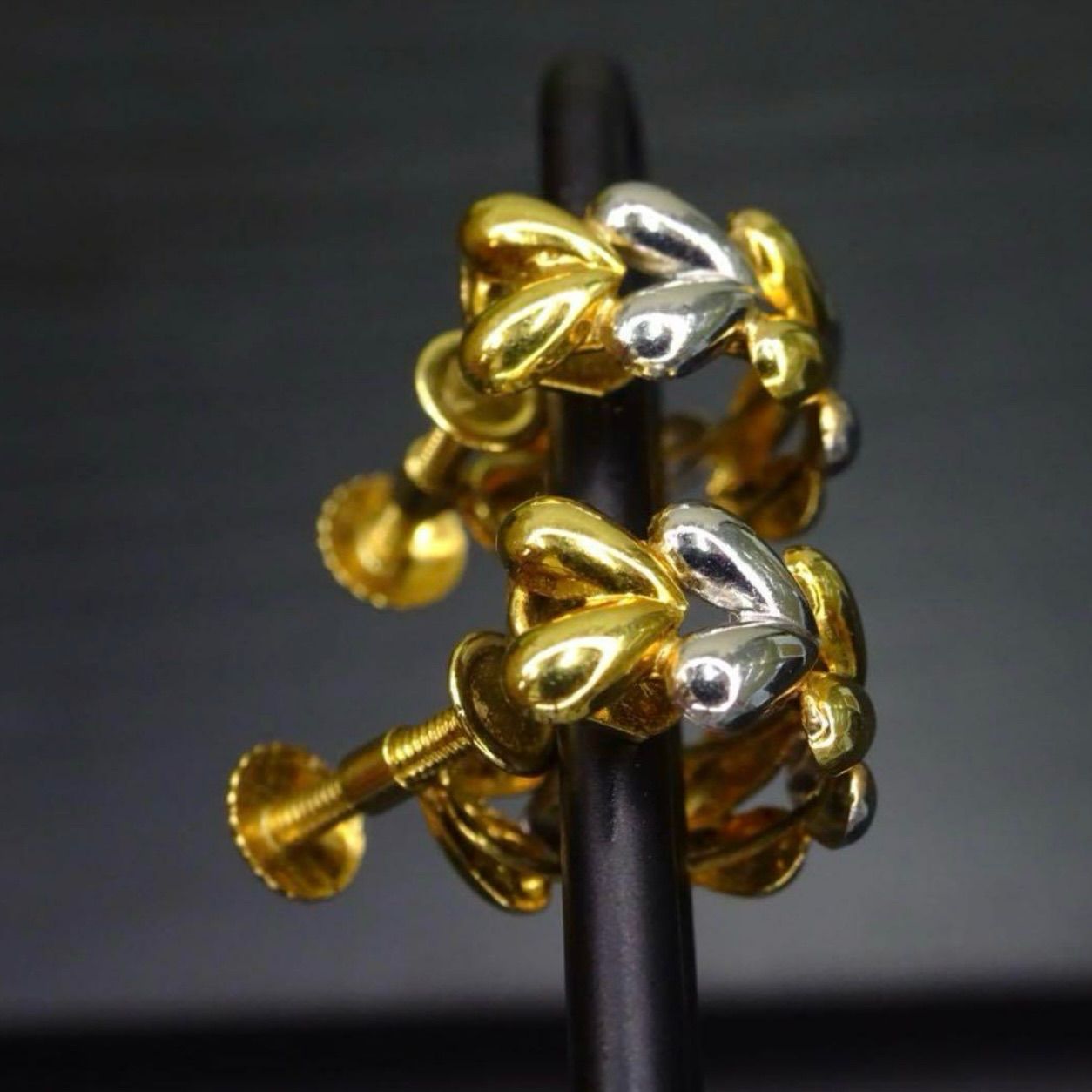 18金 K18 ゴールド GOLD 750 プラチナ pt900 Kメイン コンビ ハート 