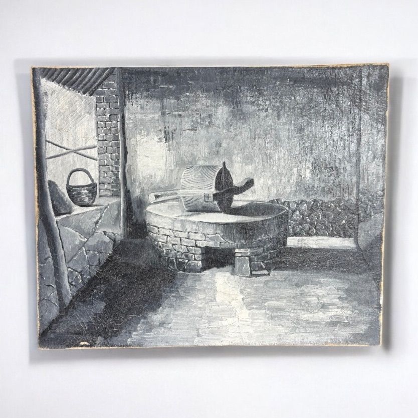 油彩画 油絵 花 /花瓶 肉筆 額装 静物画 絵画 壁掛け木製 美術品