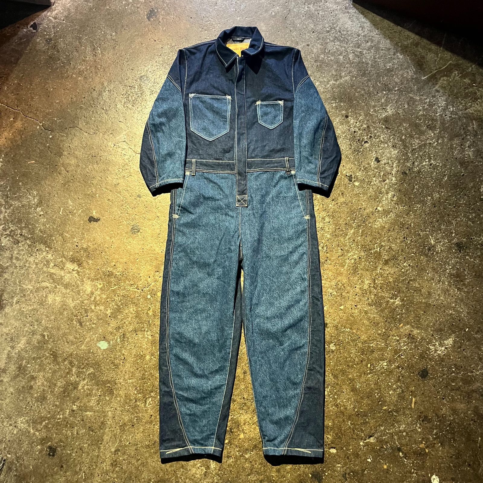 LEVI'S RED 데님 점프수트 올인원 타이 리바이스 레드