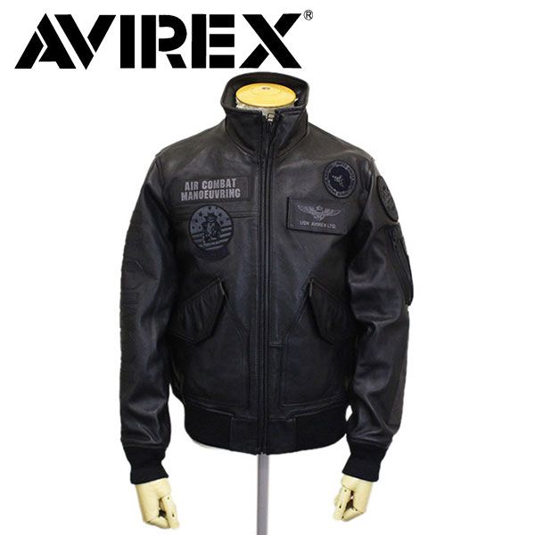AVIREX (アヴィレックス) 6101057 CWUEATHER TOP GUN トップガン レザージャケット 全2色 09BLACK XXL