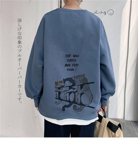 人気商品】ブルー_3XL [§ｕ∞ｕｌｒｉｃａｒ] パーカー メンズ 秋服