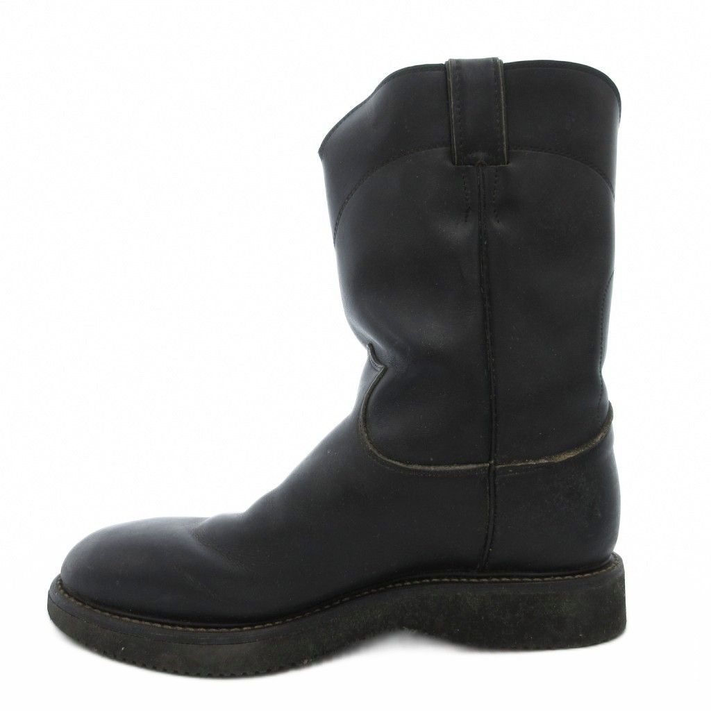 ジャスティン JUSTIN ウエスタンブーツ レザー 本革 8.5 黒 ブラック