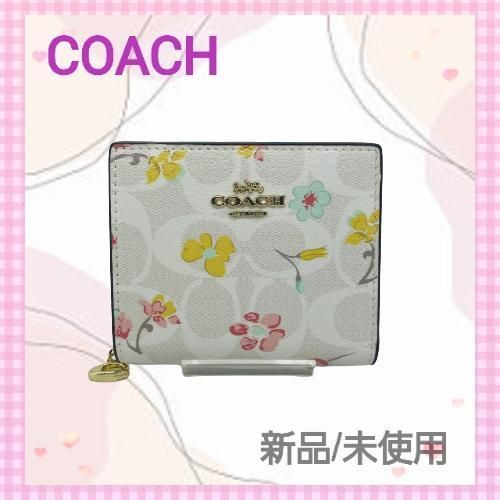 COACH スナップウォレット シグネチャーキャンバス マイフラワー