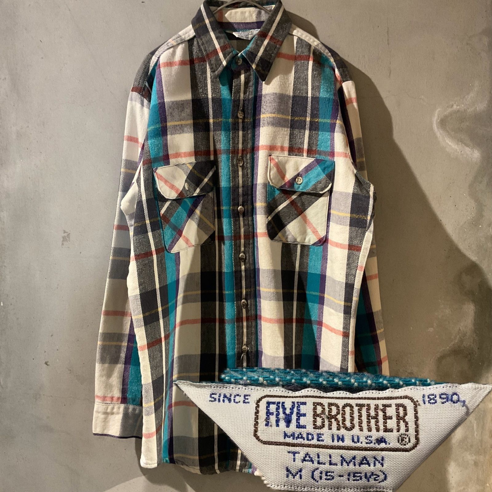 ︎ 70 80’s FIVEBROTHER” Flannel shirt ︎