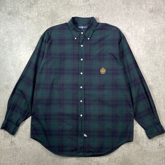 Ralph Lauren シャツ　タータンチェック　ブラックウォッチ　L ラルフローレン ブラックウォッチタータンチェック B.D.シャツ