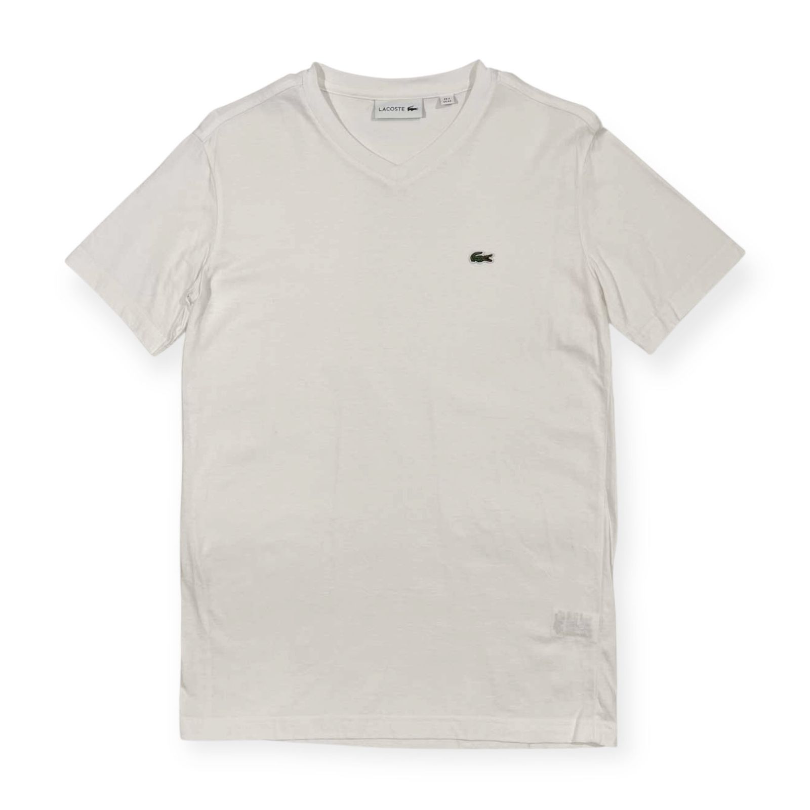 LACOSTE ラコステ Vネック 半袖 Tシャツ カットソー FR2 /ホワイト 