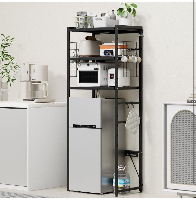 伸縮キッチンラック 3段