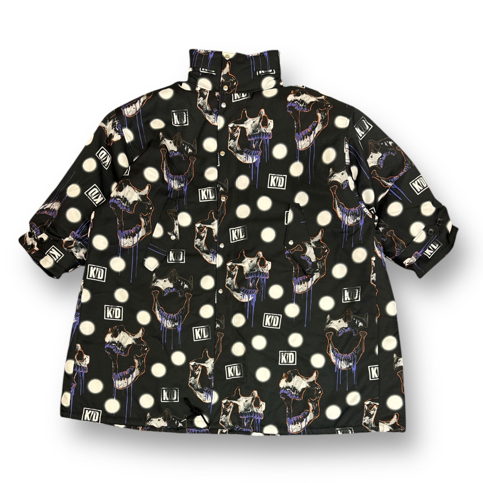 KIDILL SKULL PRINT MODS COAT YELLOW KIDILL SKULL PRINT MODS COAT