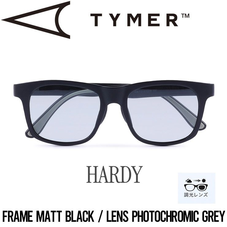 調光レンズ サングラス TYMER タイマー HARDY ハーディ Matt Black|Photochromic Grey TY102-MBK-PGY 日本代理店正規品