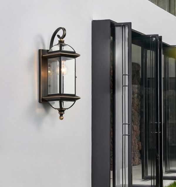 壁掛け照明 レトロ ブラケットライト 銅製 玄関照明 ブラケットライト