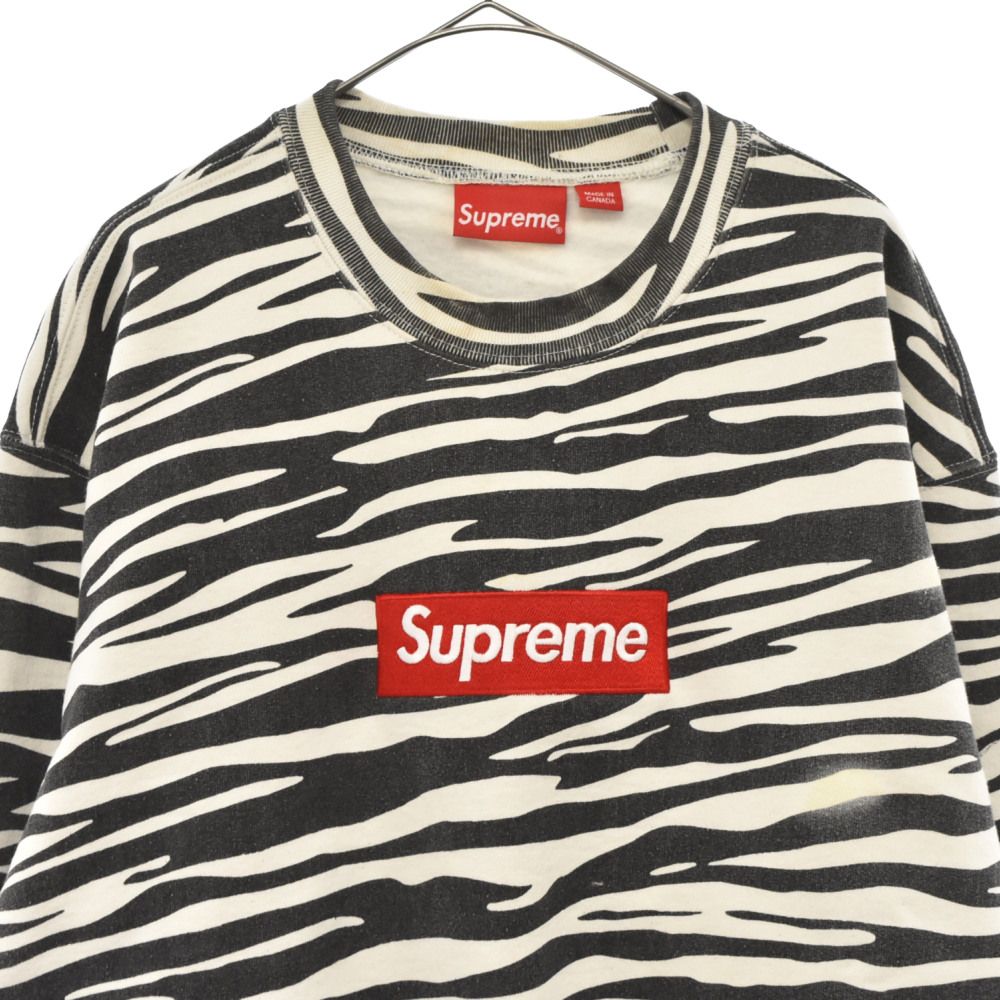 Supreme Box Logo Crewneck ボックスロゴ ゼブラ-