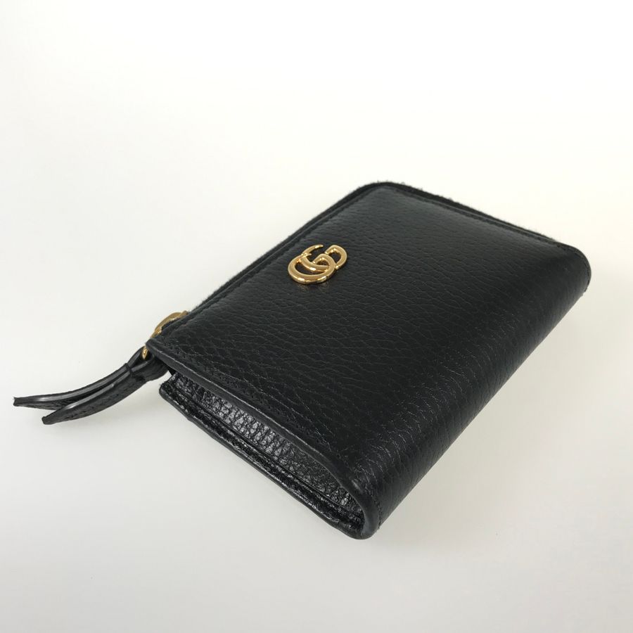 グッチ GUCCI GGマーモント ジップアラウンドウォレット 644406 レザー コインケース mo【中古】