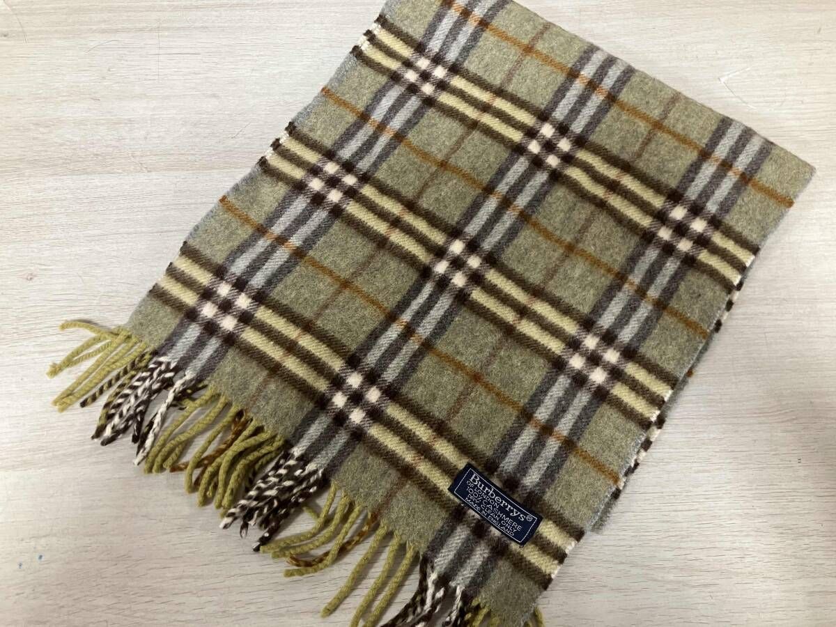 【美品】 バーバリー マフラー チェック柄 カシミヤ グリーン Burberry 楽天市場】BURBERRY バーバリー マフラー チェック カシミア