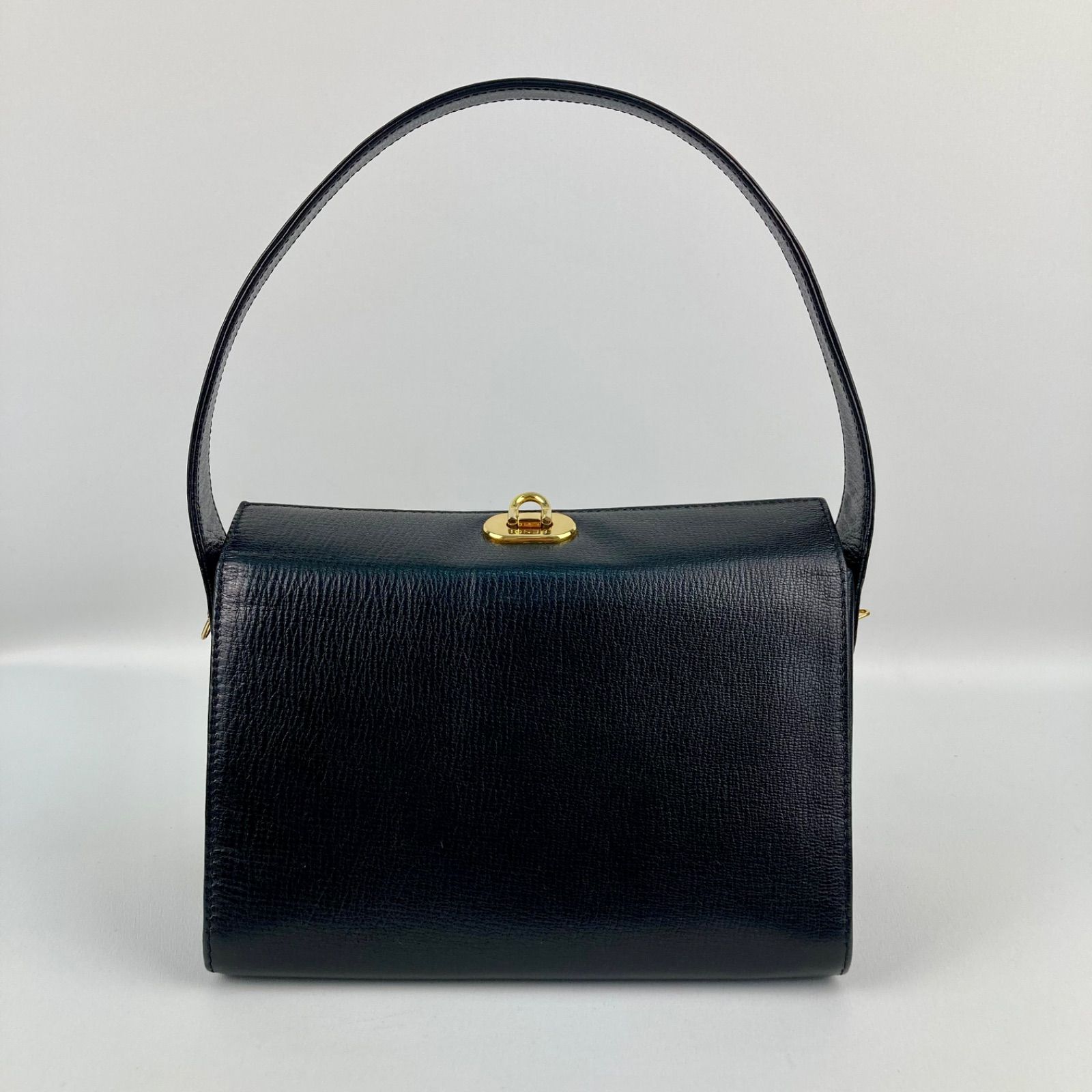 希少【美品】FENDI フェンディ レザー ブラック ゴールド 2way 