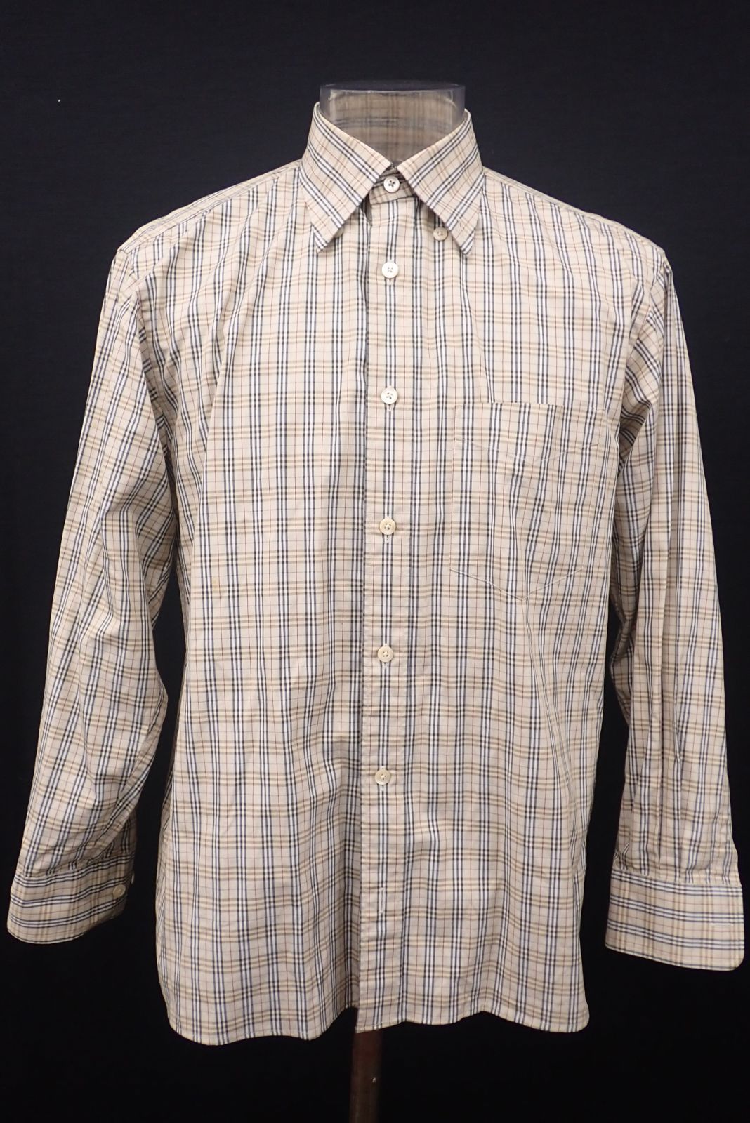 バーバリーロンドン Burberry LONDON サイズM ベージュ メンズ 美品 ジャケット □BURBERRY LONDON バーバリーロンドン 長袖シャツ Mサイズ□ノバ