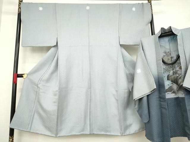 平和屋着物●男性　色紋付　羽織セット　菱文　金糸　正絹　逸品　AAAZ8937ck 平和屋着物○男性 色紋付 羽織セット 菱文 金糸 正絹 逸品 AAAZ8937ck