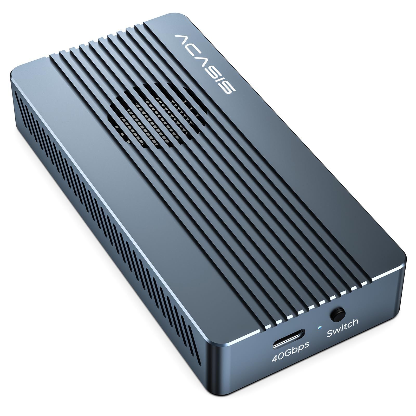 CaseThunderbolt SSD 4|3 USB4|3.2|3.1|3.0|2.0 M.2 CompatibleAluminum NVMe Alloy Product CaseUSB4.0 with Fan External High Hea