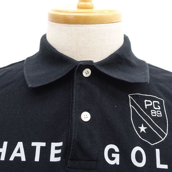 ○★新品未使用　PEARLY GATES　エンブレムワッペン ロゴポロシャツ　6 美品✨パーリーゲイツ 半袖ポロシャツ ワッペン ロゴ総柄