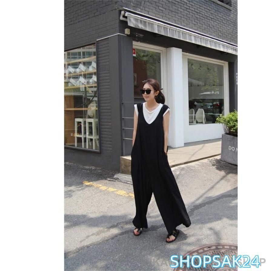 オーバーオール ワイドパンツ