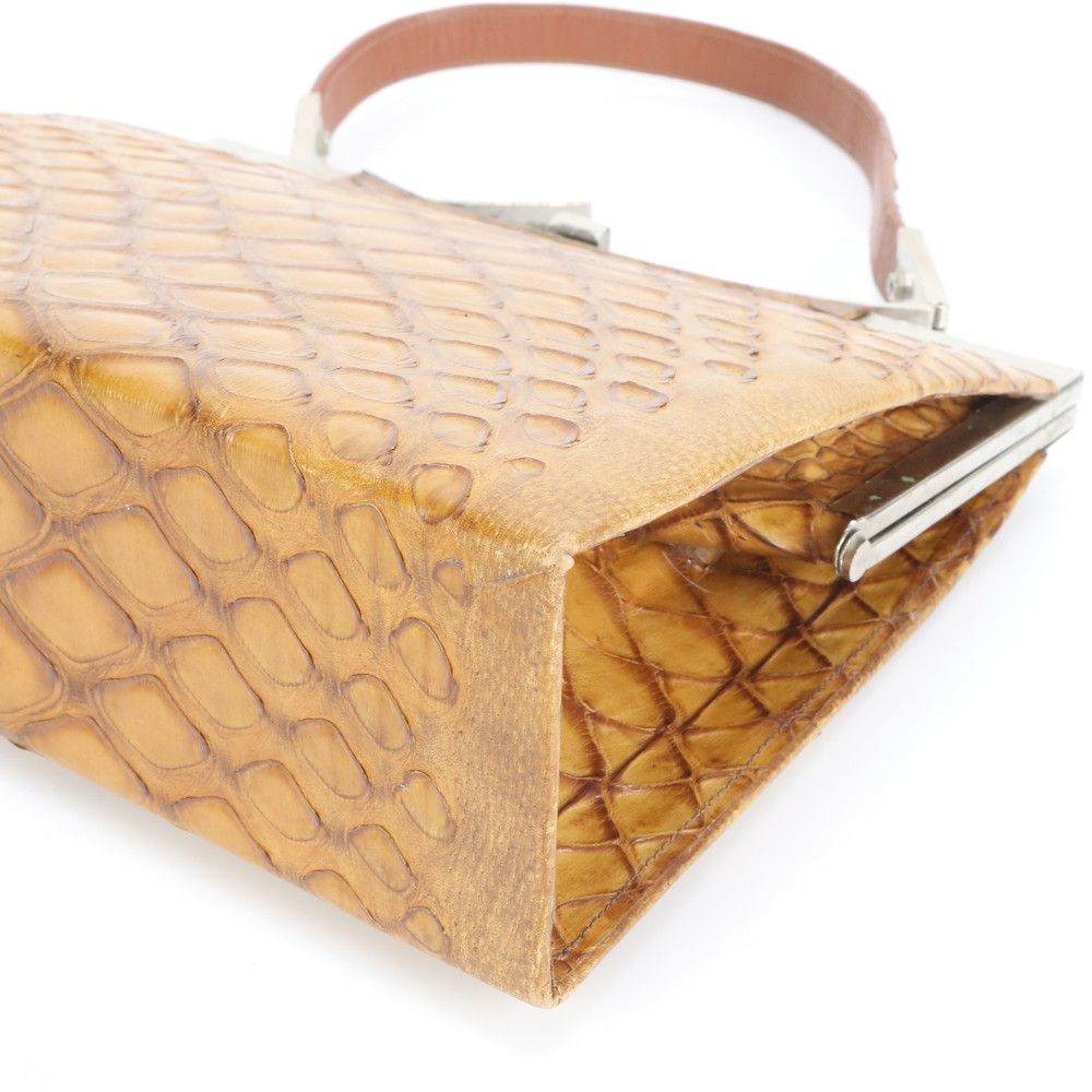 美品 希少 レア センザンコウ 穿山甲 レザー ハンドバッグ トップ