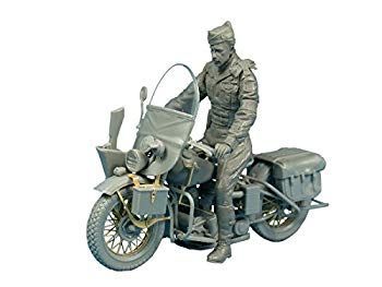 【】ミニアート 1/35 アメリカ陸軍憲兵 バイク付 プラモデル w17b8b5
