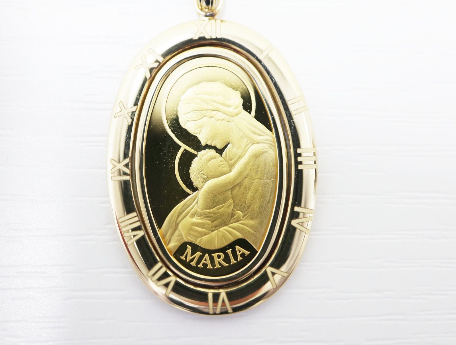 K24/K18 聖母マリア ペンダント/ネックレストップ 男女兼用 希少K24
