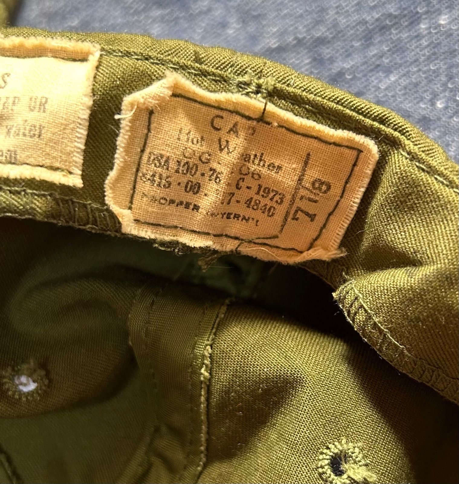 60s-70s USA製 実物 米軍フィールドキャップOG-106 SIZE 7 60s-70s USA製 実物 米軍フィールドキャップOG-106 SIZE 7