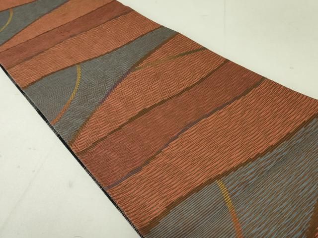 平和屋着物○両面 全通柄袋帯 瓢箪 ひょうたん 間道 金糸 正絹 逸品