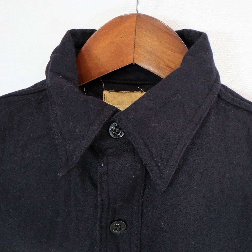 40年代 米軍実物 U.S.NAVY CPOシャツ 片ポケ ウールシャツ