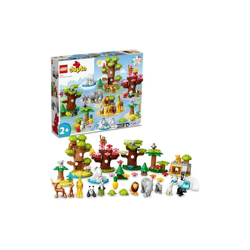 在庫限り レゴ LEGO デュプロ デュプロのまち 世界のどうぶつ おもちゃ 玩具 プレゼント ブロック 知育 男の子 女の子 子供 1歳半 2歳 4歳 幼児 動物 生き物