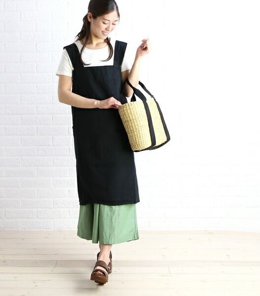ガーゼ Gauze# コットン バッククロス エプロン outlet ・G183GA-3541701(レディース)(春夏アイテム)(◎)