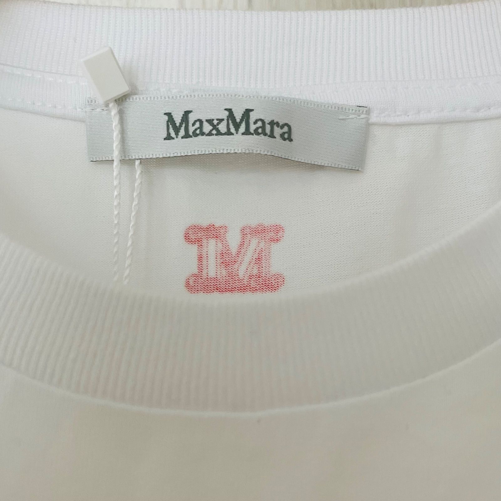メンズ【新品未使用】MAX MARA ロゴTシャツ ピーチ L