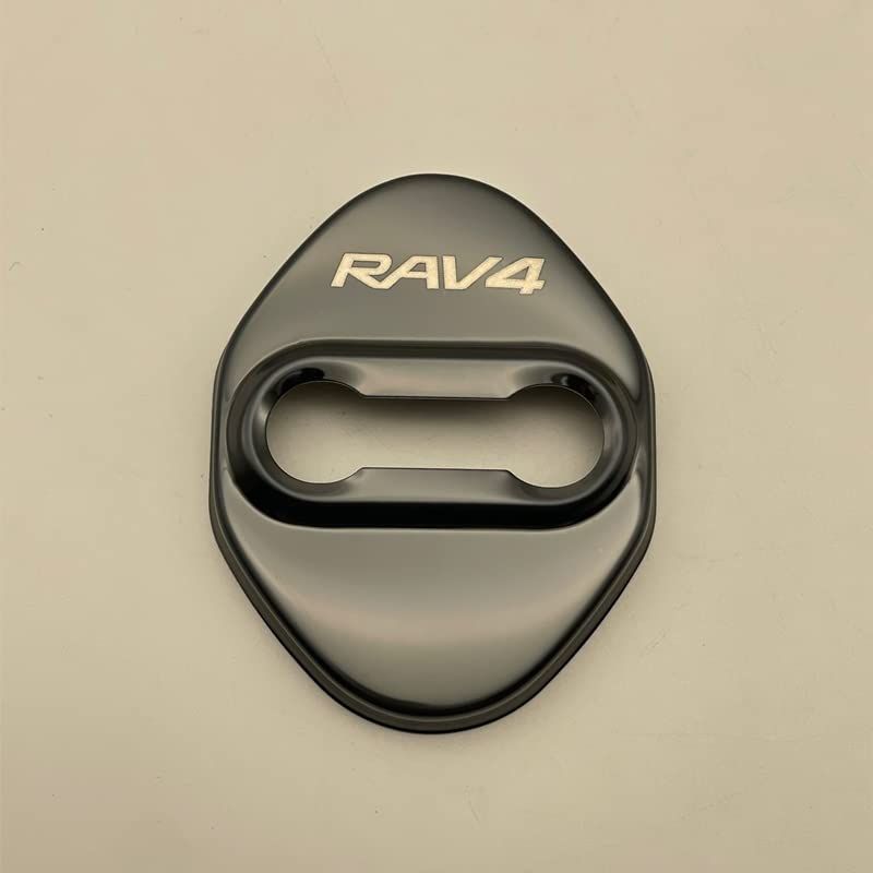 新品 TANGDUTUTU トヨタ RAV4 50系 ストライカー カバー ドアロック カバー アクセサリー 内装 パーツ 鏡面ステンレス 4P 新型 TOYOTA RAV4専用 XA50型【ブラック4P】 RAV4-TDMB