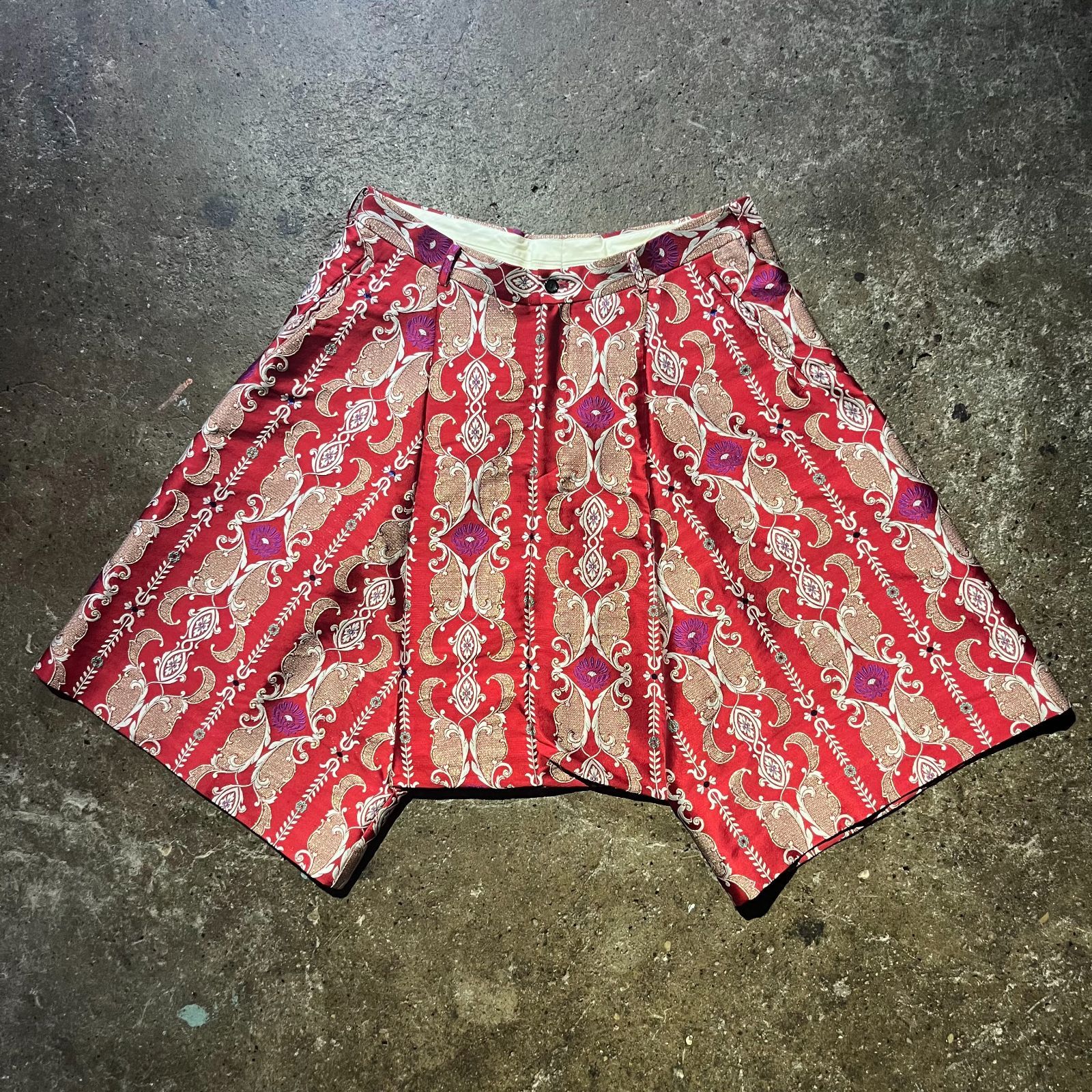 COMME des GARCONS 25ss 総柄刺繍ワイドサルエルパンツ サイズXL