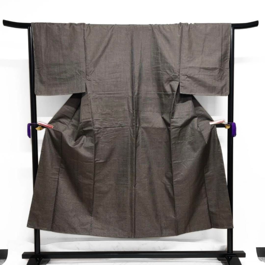 平和屋着物○男性 紬 アンサンブル 100亀甲 総詰め 正絹 逸品