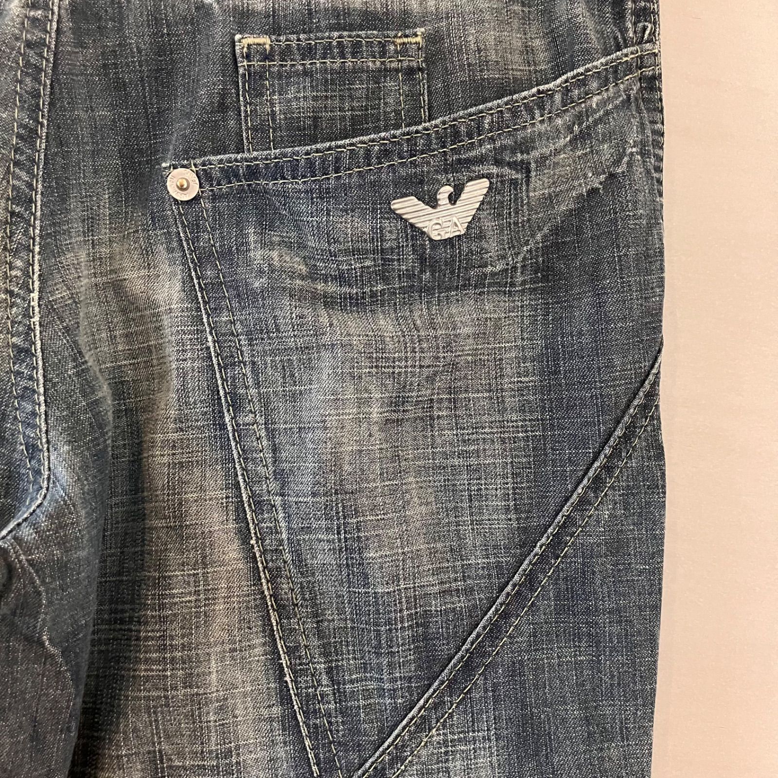ARMANI JUNIOR アルマーニ ジュニア デニムパンツ 立体裁断 ジーンズ G 