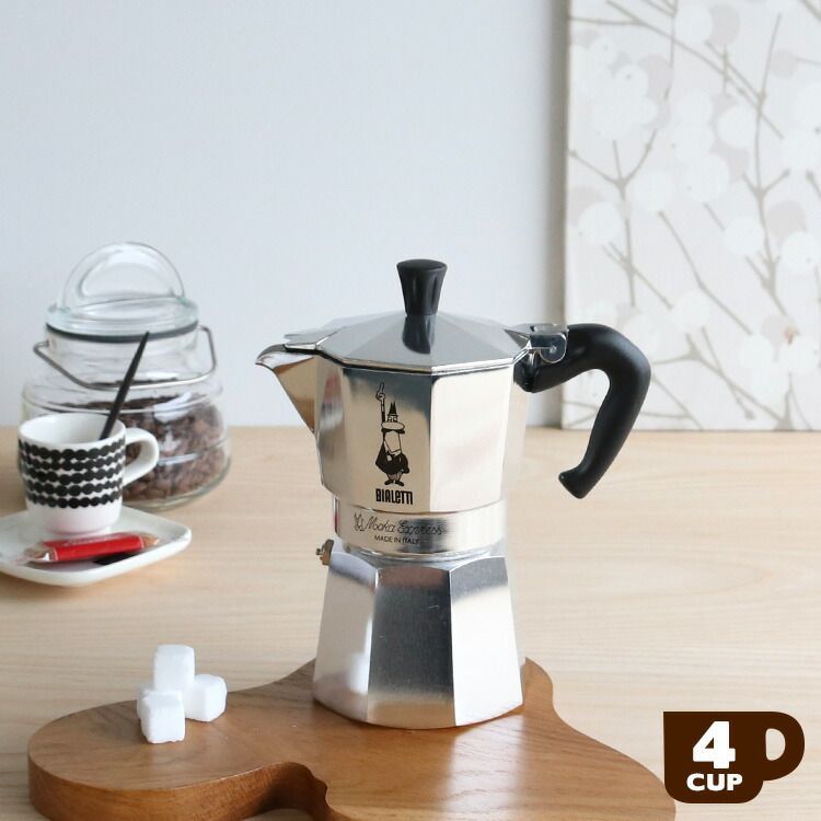 ビアレッティ モカエキスプレス 4カップ用 BIALETTI エスプレッソ コーヒーメーカー 直火 マキネッタ ギフト 結婚祝い プレゼント 贈り物