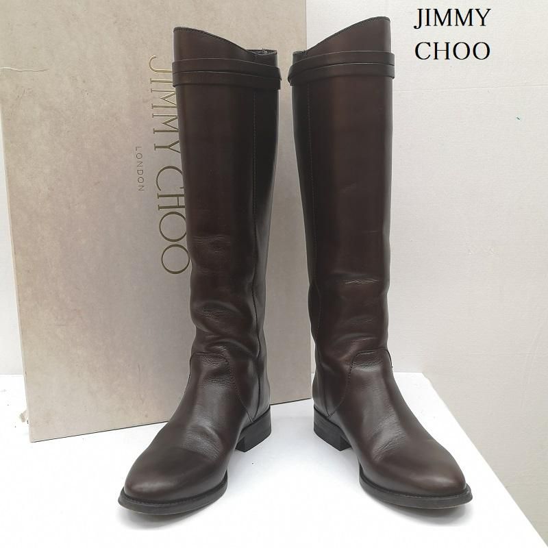 JIMMY CHOO ジミーチュウ ブーツ ロングブーツ レザ－ ロング