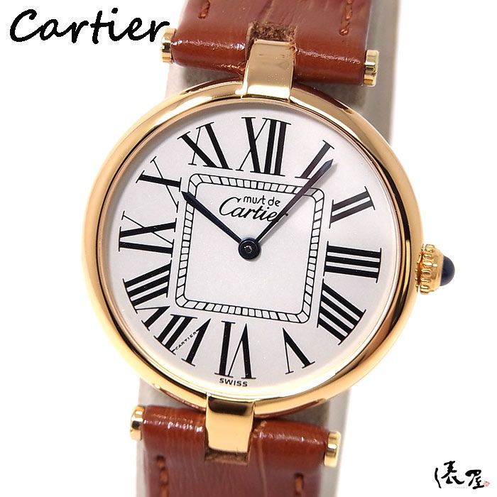 【国際保証書】カルティエ マストヴァンドーム LM オパラン ラージサイズ メンズ レディース ヴィンテージ Cartier 時計 腕時計