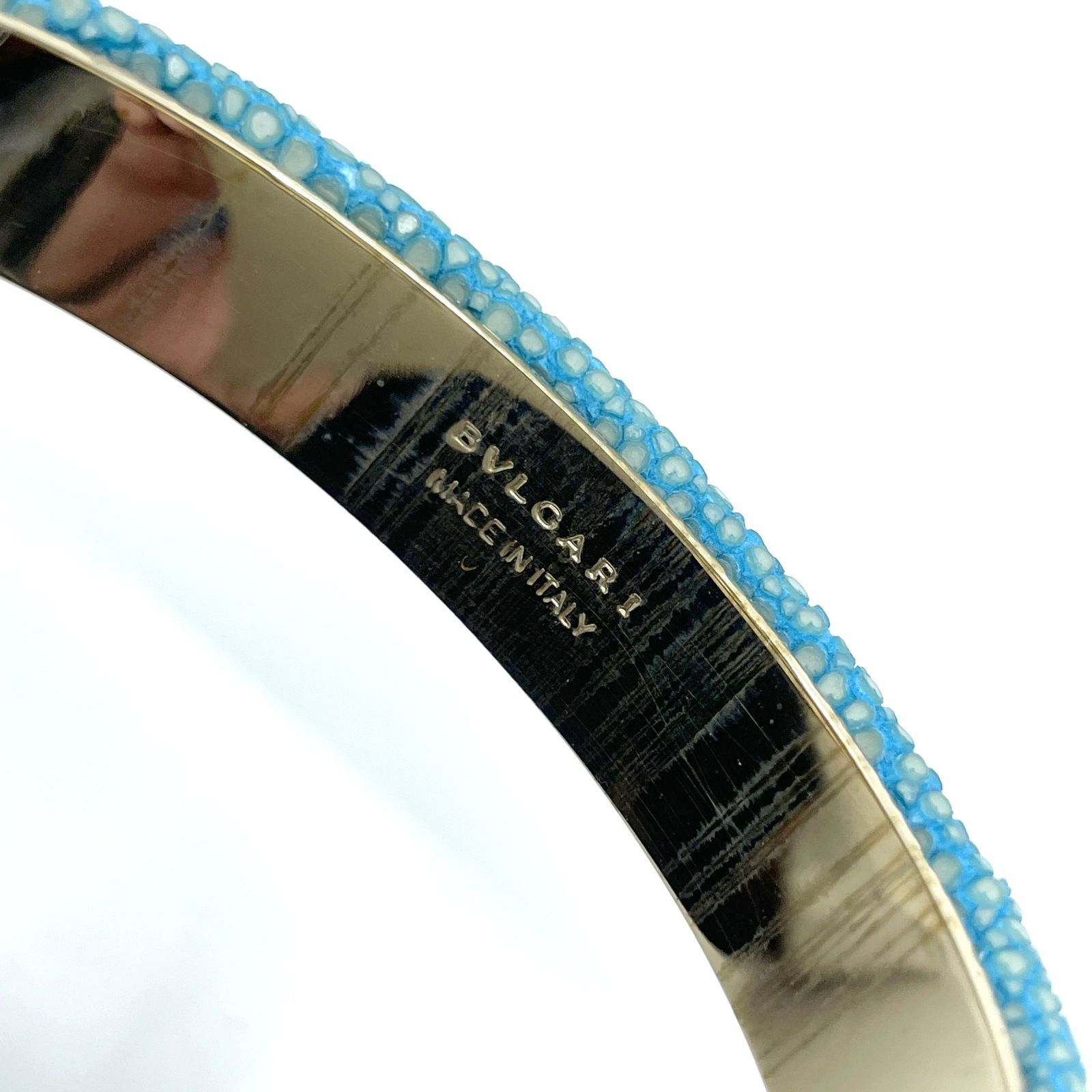 良品 BVLGARI セルペンティ フォーエバー レザーブレスレット