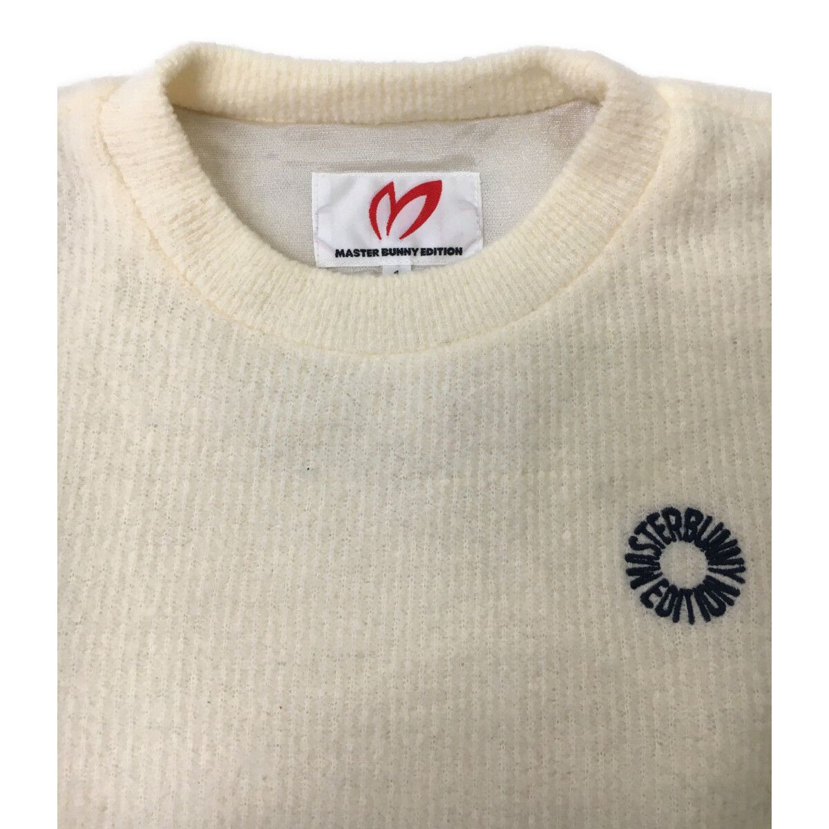 新品　マスターバニー　ニットセーター　サイズ1 レディース　ホワイト 美品 マスターバニー セーター レディースウェア ニット トップス
