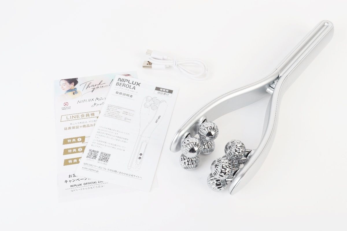 NIPLUX Y字型 BEROLA EMS 美顔ローラー NP-BRL23SV 2024年製 EMS ニップラックス べローラ R2501-092