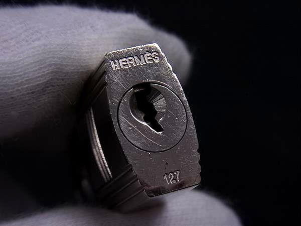 □美品□ HERMES エルメス カデナ 南京錠 パドロック 127 鍵 キー