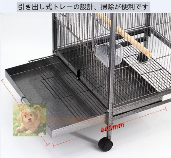 鳥ケージ 大型 豪華ケージ 大きい 複数飼い キャスタ-付き インコ オウムケージ オカメ セキセイ ボタン 文鳥 45.5*45.5*86CM 鳥ケージ 大型 豪華ケージ 大きい 複数飼い キャスタ-付き インコ オウムケージ オカメ セキセイ ボタン 文鳥 45.5*45.5*86CM
