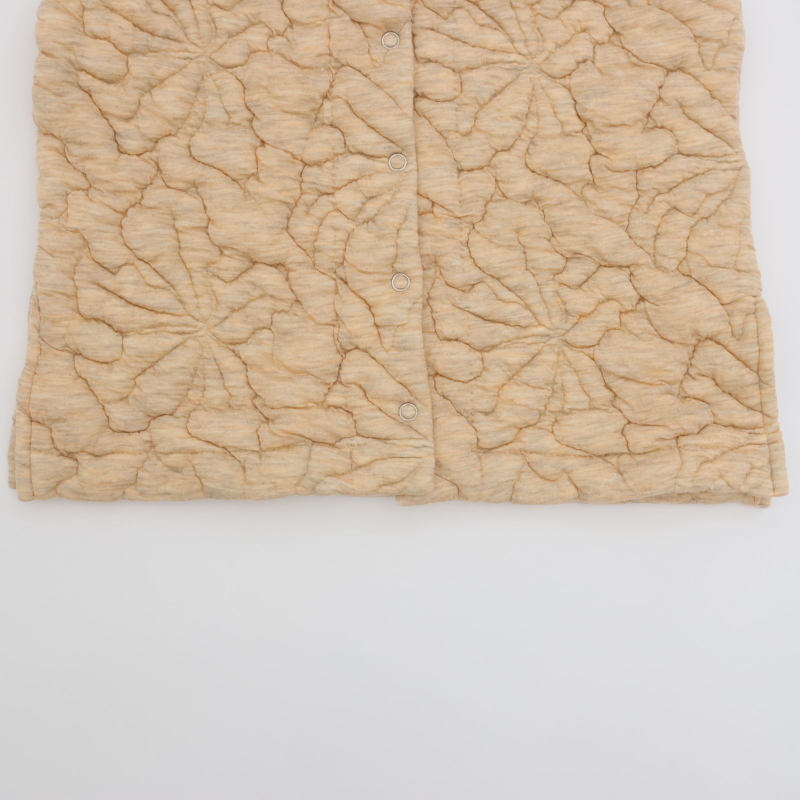 MEYAME メヤメ FLOWER QUILTING VEST LIGHT BEIGE フラワー