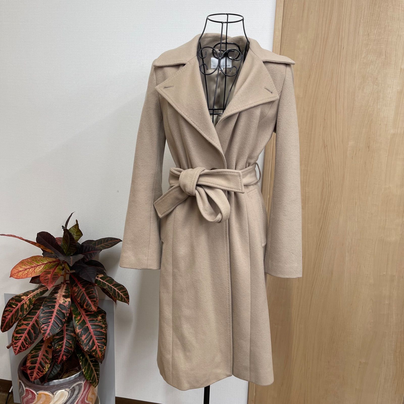 M-premier (エムプルミエ) ウールダブルフェイスノーカラーコート A233